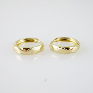 E2231 Earrings - Aretes - Plain - 14K Real Color