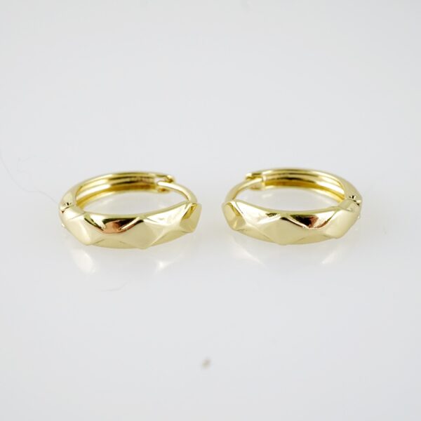 E2231 Earrings - Aretes - Plain - 14K Real Color