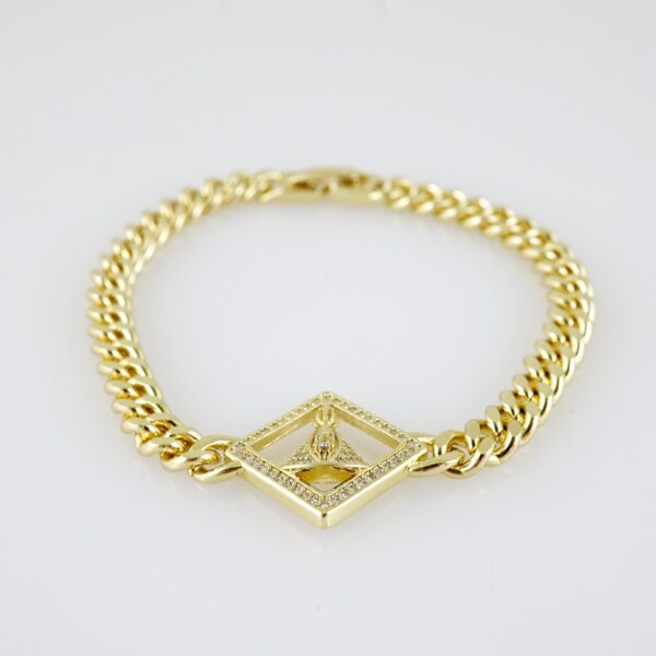 B1476 Bracelet - Pulseras - Zircon Stone - 14K Real Color - Image 2