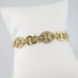 B1477  Bracelet - Pulseras - Zircon Stone - 14K Real Color