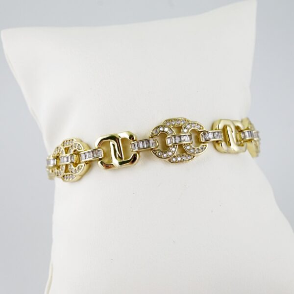 B1477  Bracelet - Pulseras - Zircon Stone - 14K Real Color