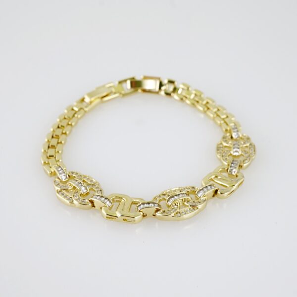 B1477  Bracelet - Pulseras - Zircon Stone - 14K Real Color - Image 2