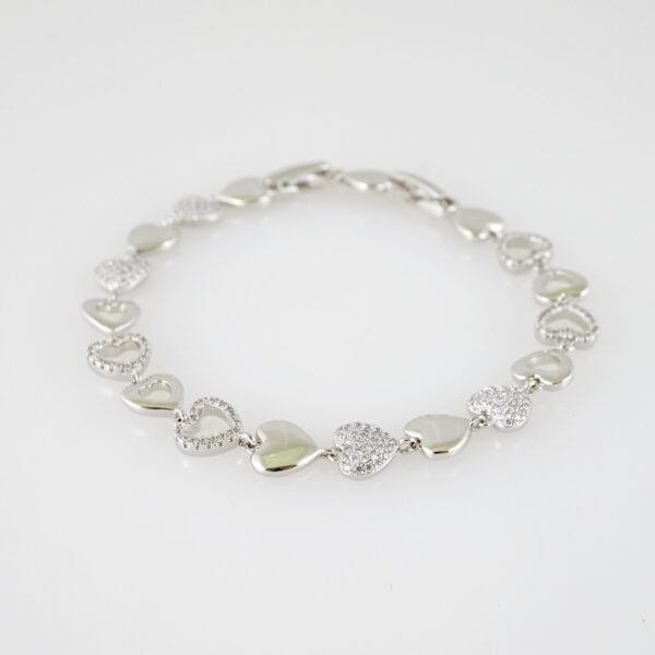 B1483 Bracelet - Pulseras - Zircon Stone - Silver Color - Image 2