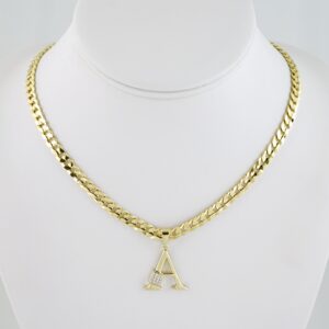 SET1658  Cadenas & Colgantes - Chain - Pendants - Zircon Stone - 14K Real Color - 6mmX45cm