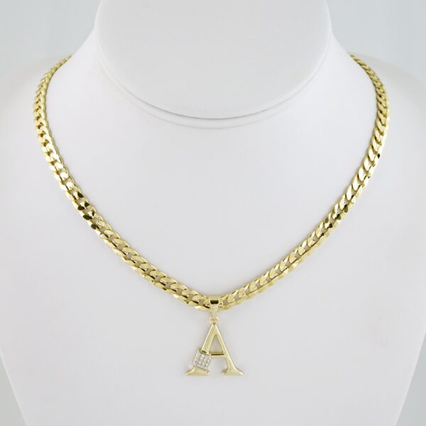 SET1658  Cadenas & Colgantes - Chain - Pendants - Zircon Stone - 14K Real Color - 6mmX45cm