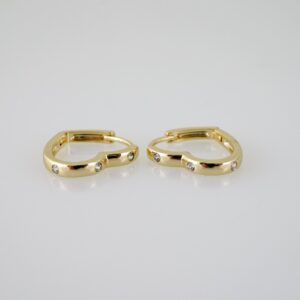 E2232 Earrings - Aretes - Plain - 14K Real Color