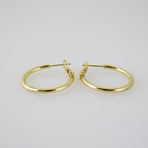 E2234 Earrings - Aretes - Plain - 14K Real Color