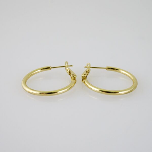 E2234 Earrings - Aretes - Plain - 14K Real Color