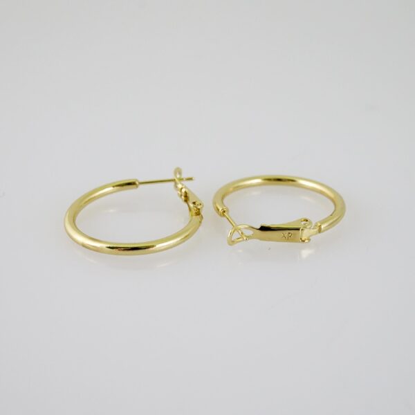 E2234 Earrings - Aretes - Plain - 14K Real Color - Image 2