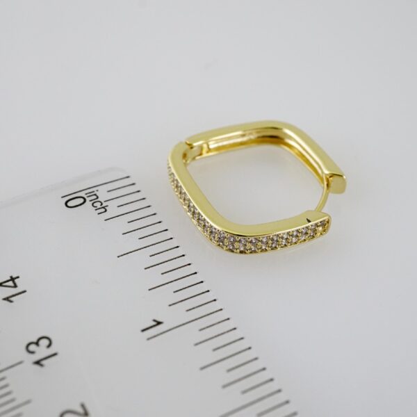 E2235 Earrings - Aretes - Zircon Stone - 14K Real Color - Image 3