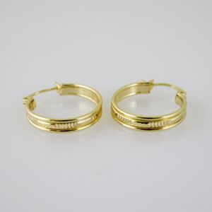 E2237 Earrings - Aretes - Plain - 14K Real Color