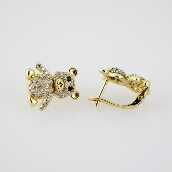 E2239 Earrings - Aretes - Zircon Stone - 14K Real Color - Image 2
