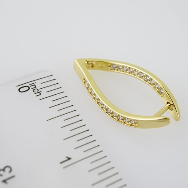 E2240 Earrings - Aretes - Zircon Stone - 14K Real Color - Image 3
