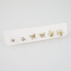E2241 Earrings - Aretes - Zircon Stone - 14K Real Color