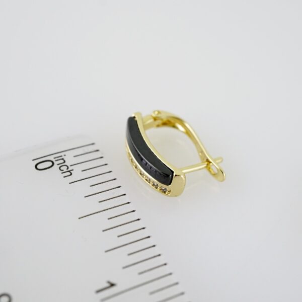 E2243 Earrings - Aretes - Zircon Stone - 14K Real Color - Image 3