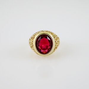 R711 RING - ANILLO - Zircon Stone - 14K Real Color