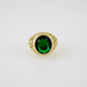 R712 RING - ANILLO - Zircon Stone - 14K Real Color