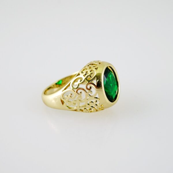 R712 RING - ANILLO - Zircon Stone - 14K Real Color - Image 2