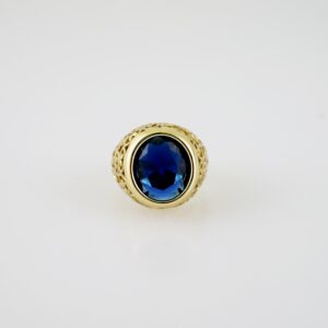 R713 RING - ANILLO - Zircon Stone - 14K Real Color