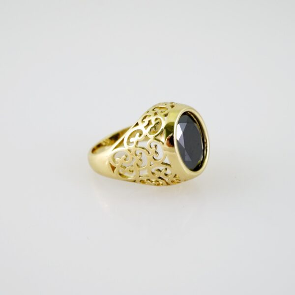 R714 RING - ANILLO - Zircon Stone - 14K Real Color - Image 2