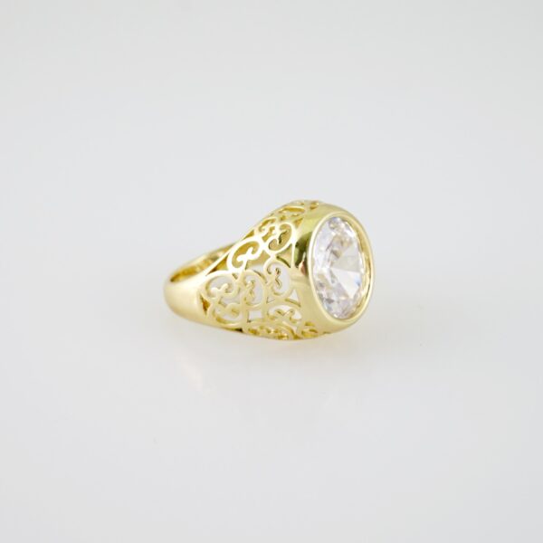 R715 RING - ANILLO - Zircon Stone - 14K Real Color - Image 2