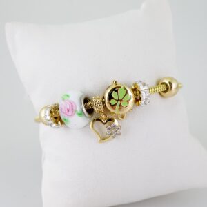 B1495 Bracelet - Pulseras - Zircon Stone - 14K Real Color