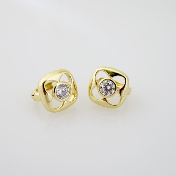 SET1685 Cadenas - Colgante - Aretes - Chain W - Pendants- Earrings - 14K Real Color - Zircon Stone - 2mmx45cm - Image 2