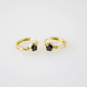 E2254 Earrings - Aretes - Zircon Stone - 14K Real Color