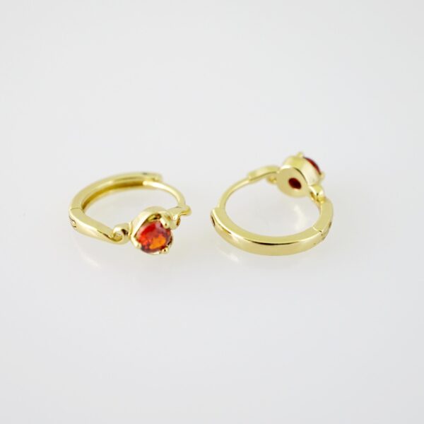 E2256 Earrings - Aretes - Zircon Stone - 14K Real Color - Image 2