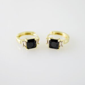 E2259 Earrings - Aretes - Zircon Stone - 14K Real Color