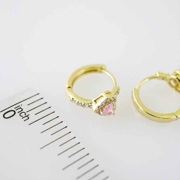 E2261 Earrings - Aretes - Zircon Stone - 14K Real Color - Image 3