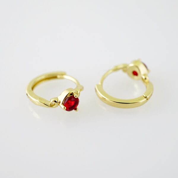 E2268 Earrings - Aretes - Zircon Stone - 14K Real Color - Image 2
