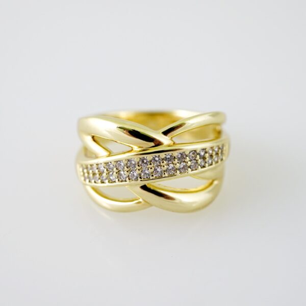 R719 RING - ANILLO - Zircon Stone - 14K Real Color