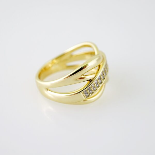 R719 RING - ANILLO - Zircon Stone - 14K Real Color - Image 2