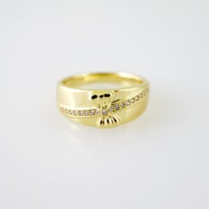 R721 RING - ANILLO - Zircon Stone - 14K Real Color