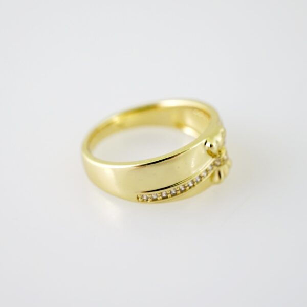 R721 RING - ANILLO - Zircon Stone - 14K Real Color - Image 2