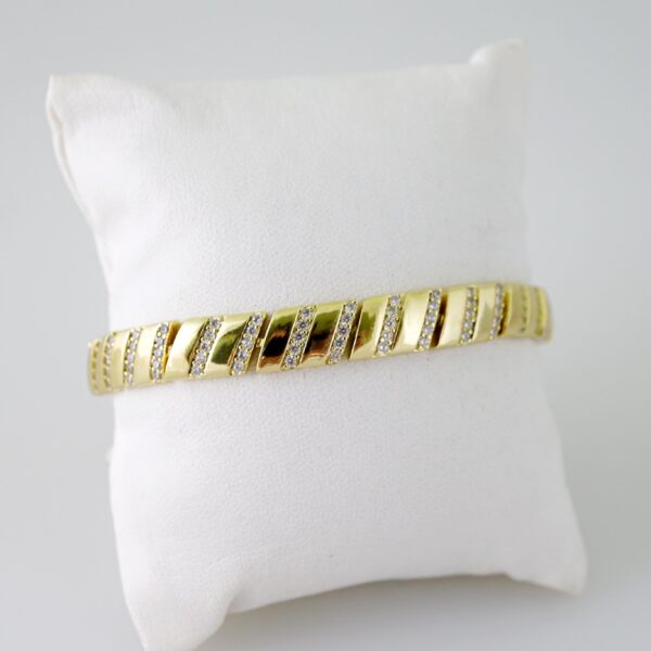 B1535 Bracelet - Pulseras - Zircon Stone - 14K Real Color