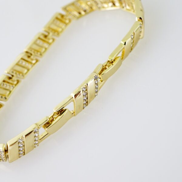 B1535 Bracelet - Pulseras - Zircon Stone - 14K Real Color - Image 3
