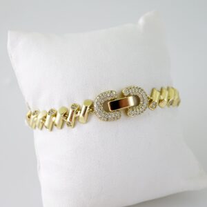 B1536 Bracelet - Pulseras - Zircon Stone - 14K Real Color