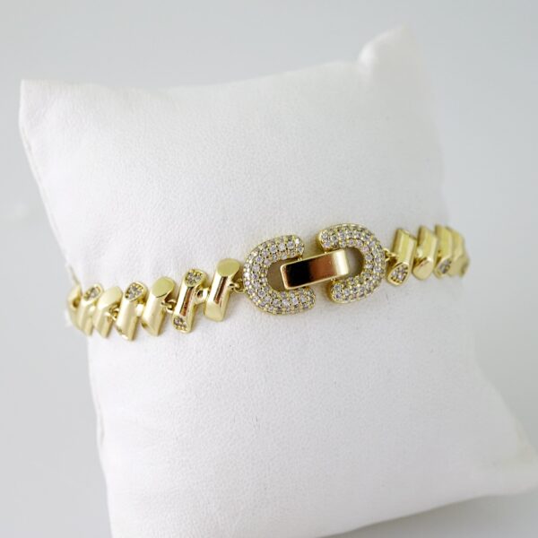 B1536 Bracelet - Pulseras - Zircon Stone - 14K Real Color
