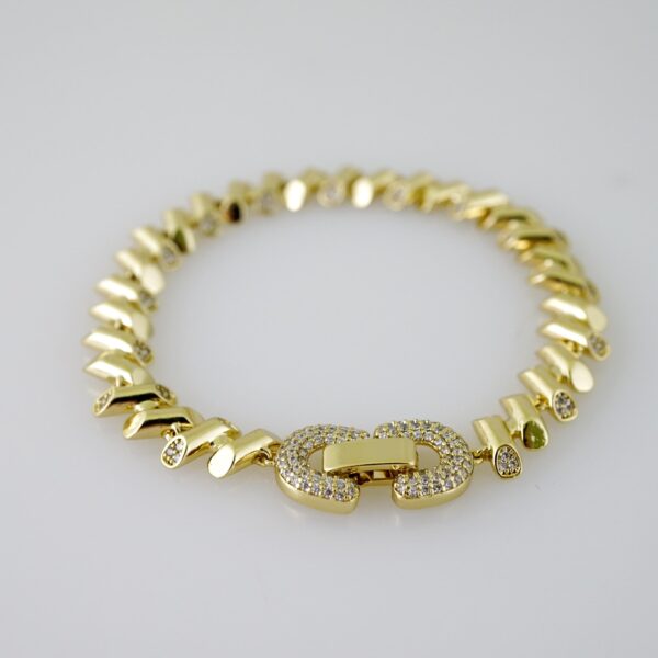B1536 Bracelet - Pulseras - Zircon Stone - 14K Real Color - Image 2