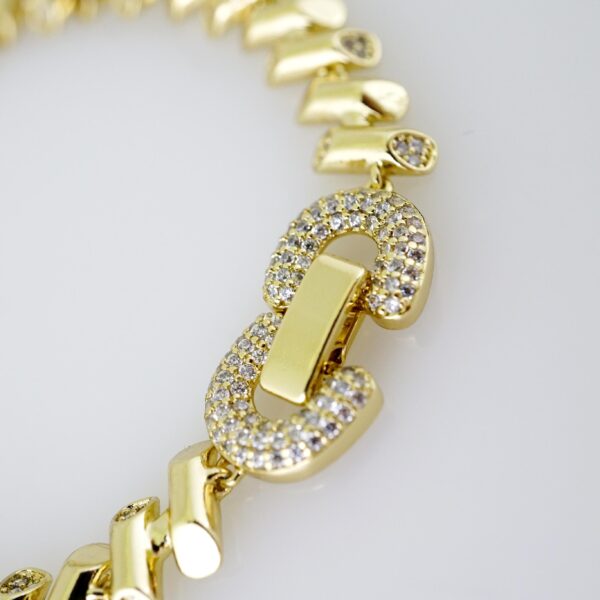B1536 Bracelet - Pulseras - Zircon Stone - 14K Real Color - Image 3