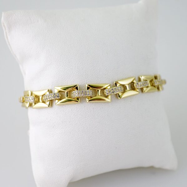 B1537 Bracelet - Pulseras - Zircon Stone - 14K Real Color