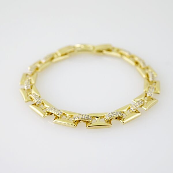 B1537 Bracelet - Pulseras - Zircon Stone - 14K Real Color - Image 2