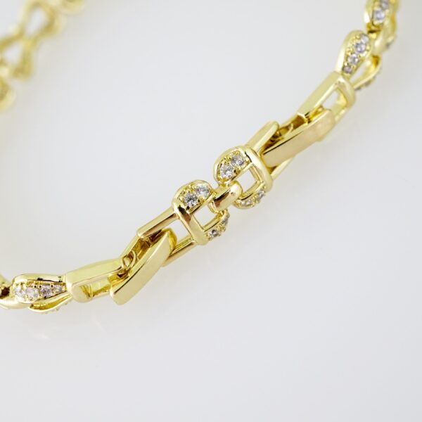B1539 Bracelet - Pulseras - Zircon Stone - 14K Real Color - Image 3
