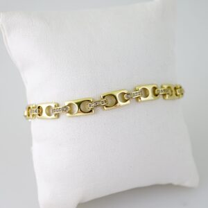 B1540 Bracelet - Pulseras - Zircon Stone - 14K Real Color
