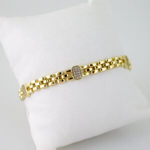 B1543 Bracelet - Pulseras - Zircon Stone - 14K Real Color