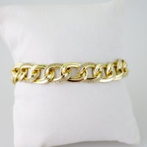 B1546 Bracelet - Pulseras - Zircon Stone - 14K Real Color