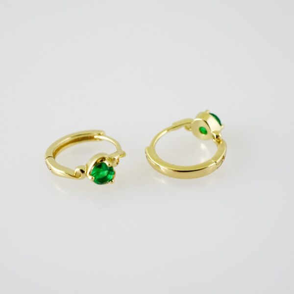 E2273 Earrings - Aretes - Zircon Stone - 14K Real Color - Image 2