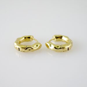 E2274 Earrings - Aretes - Plain - 14K Real Color